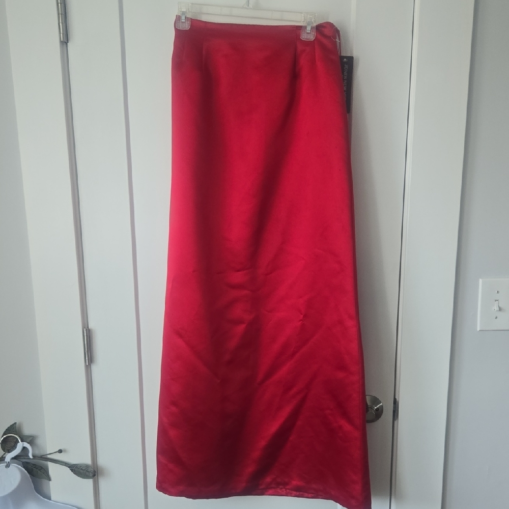 Jones New York Red A-Line Maxi Skirt